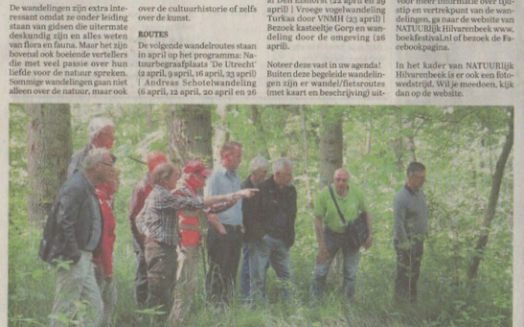 Liefst 16 wandelingen in Beekse natuur in april (Hilverbode)