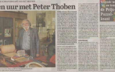 Laatste Schrijverscafé van het seizoen: Een uur met Peter Thoben (Hilverbode)